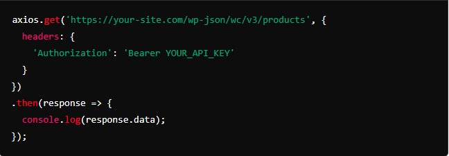 Fetching WooCommerce Products