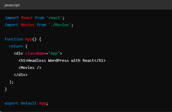 Import the Movies Component
