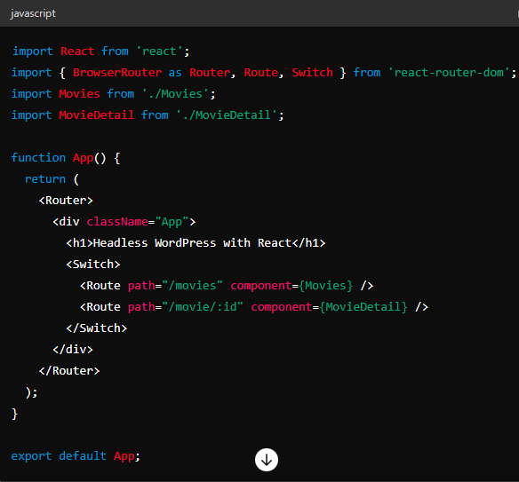 Modify ‘App.js’