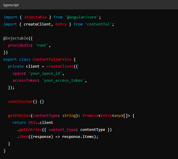 Create a service to handle API calls