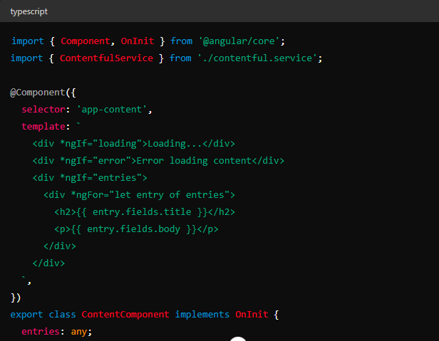 Fetch Entries from the CMS